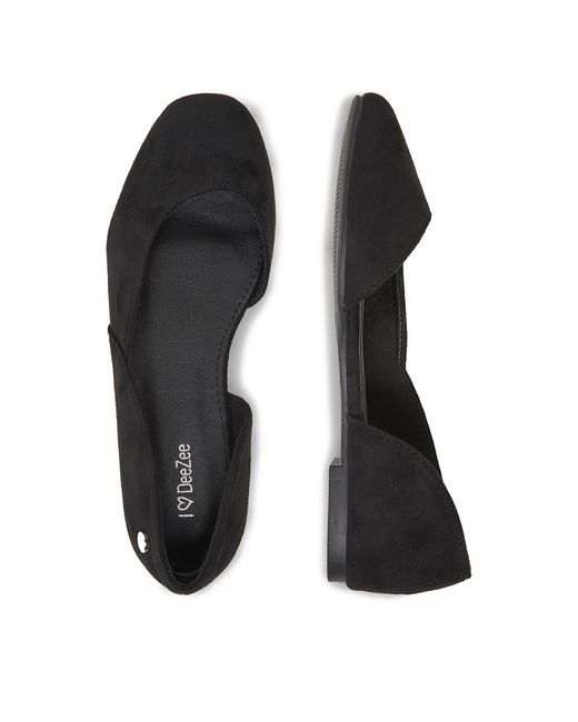 DeeZee Black Ballerinas 9-830-B