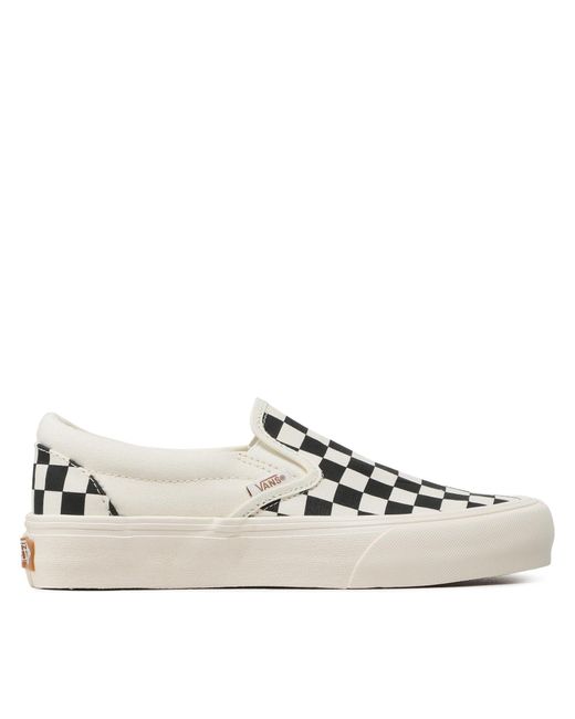 Vans White Sneakers aus stoff slip-on vr3 vn0007nc1kp1 checkerboard black/marshm