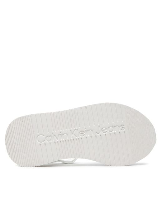 Calvin Klein White Sandalen Prefresato 1 Yw0Yw00557 Weiß