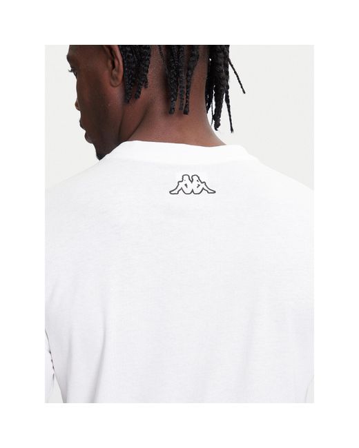 Kappa T-Shirt 351U8Jw 001 Regular Fit in White für Herren