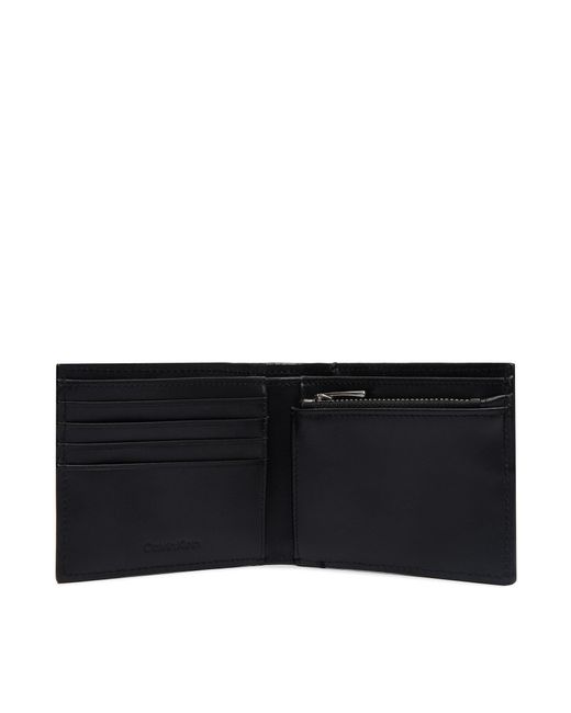 Calvin Klein Große Herren Geldbörse Plaque Billfold W/ Coin Lv04D1067G in Black für Herren