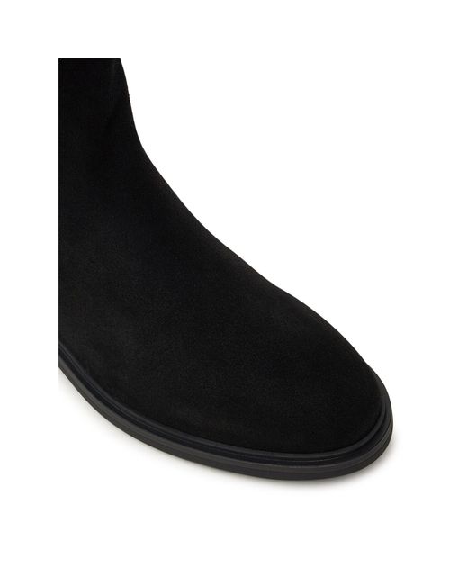 Tommy Hilfiger Black Stiefel Flag Suede Long Boot Zip Fw0Fw08178