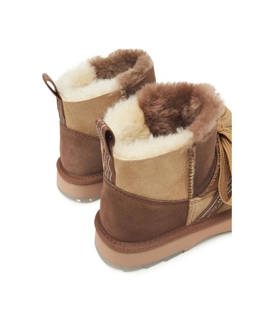 EMU Brown Schneeschuhe Blurred Micro Patchwork W13195