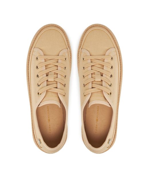 Tommy Hilfiger Natural Espadrilles Vulc Espadrille Sneaker Fw0Fw08404