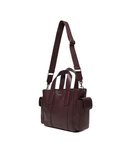Calvin Klein Purple Handtasche Webbing Strap Small Tote Lv04F3290G