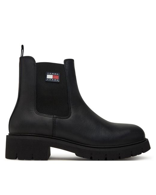 Tommy Hilfiger Black Klassische Stiefeletten Tjw Chelsea Leather Boot En0En02825