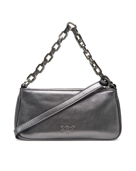 Pinko Gray Handtasche Half Moon Baguette Mini Ai 25-26 Pltt 105069 A2O9