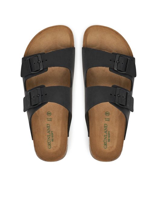 Grünland Pantoletten Bobo Cb1631 in Black für Herren