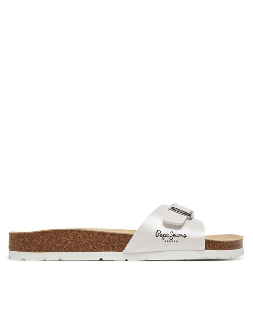 Pepe Jeans White Pantoletten Pls90615