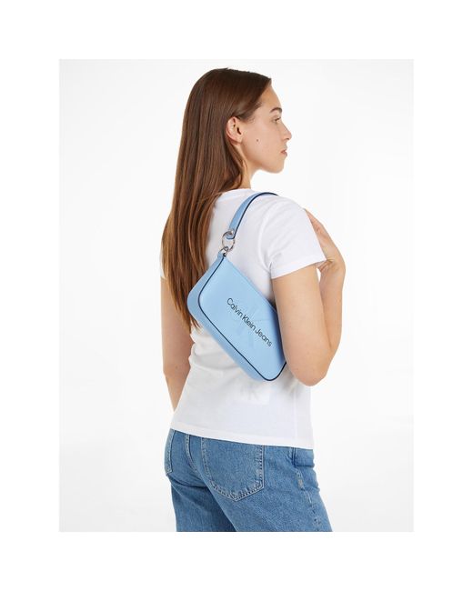 Calvin Klein Blue Handtasche Sculpted Shoulder Pouch25 Mono K60K610679