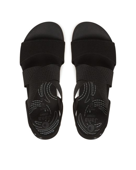 Jana Black Sandalen 8-28768-42