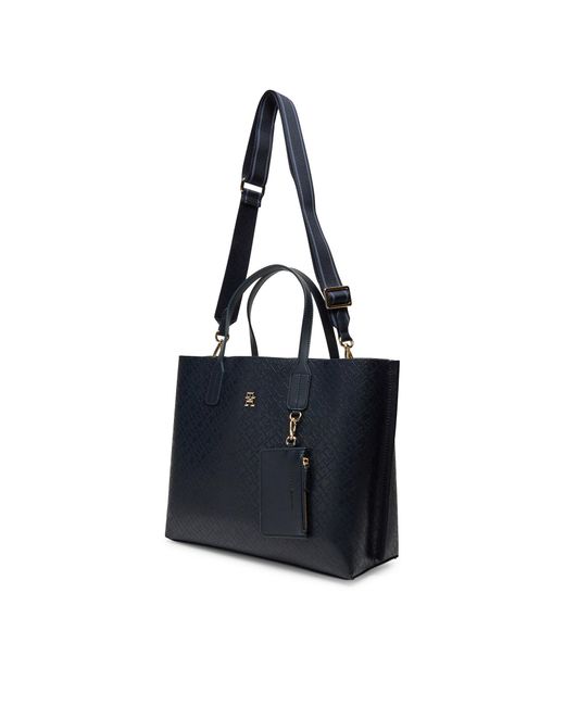 Tommy Hilfiger Blue Handtasche Th Distinct Satchel Mono Aw0Aw17174
