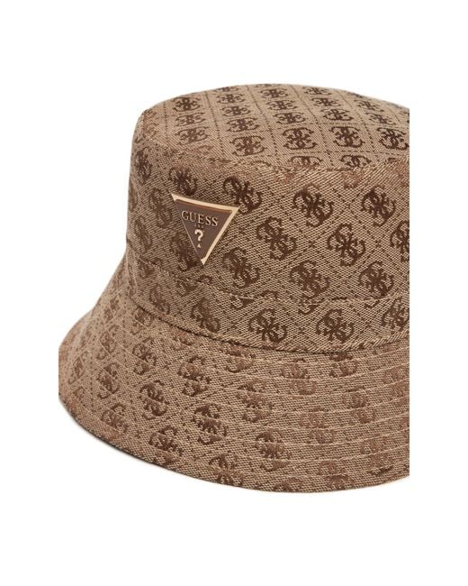 Guess Brown Bucket Hat Aw5371 Pol01