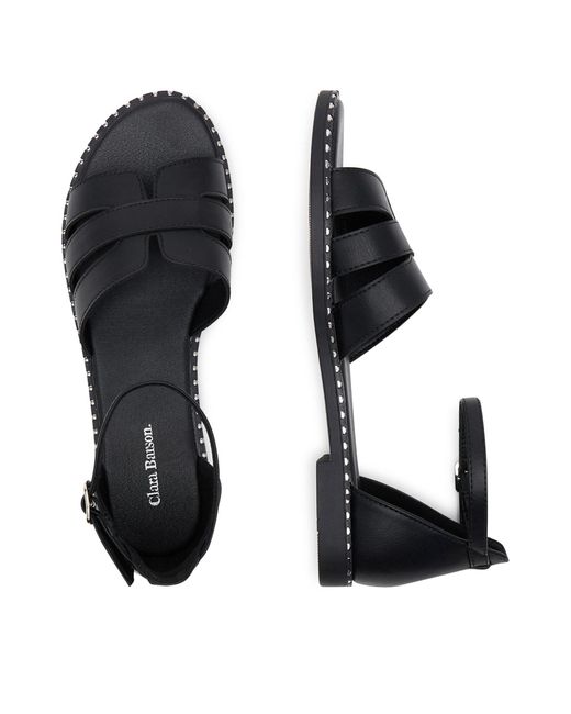 Clara Barson. Black Sandalen Ws2607-02