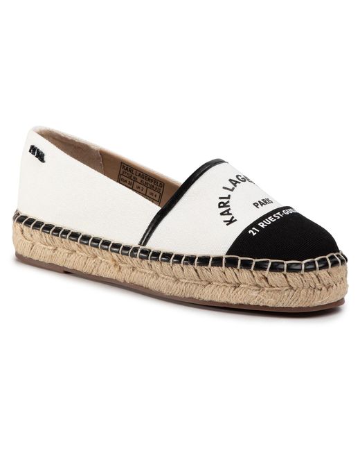 Karl Lagerfeld White Espadrilles Kl80108