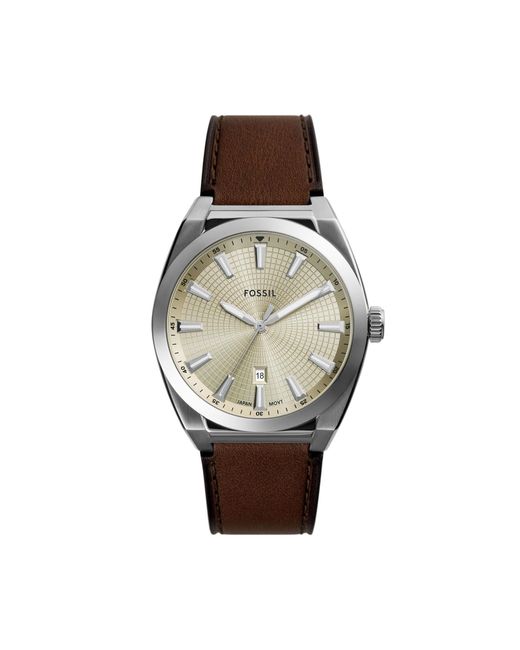 Fossil Uhr Everett Fs6071 in Metallic für Herren