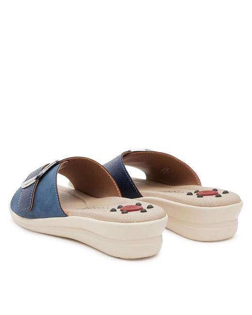 Go Soft Blue Pantoletten Lah3T9092-3