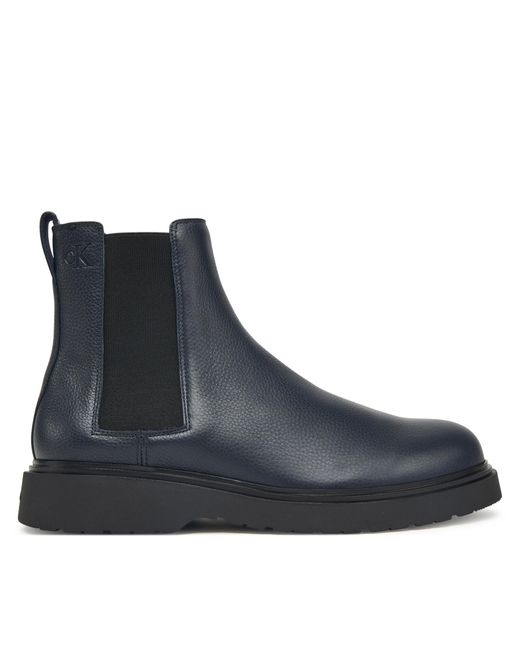 Calvin Klein Klassische Stiefeletten Combat Ess Chelsea Boot Lth Ym0Ym01374 in Blue für Herren