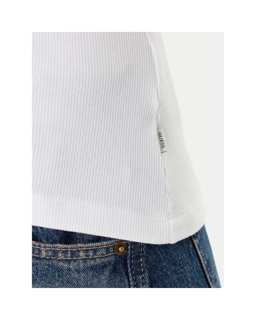 Guess White Top W4Yp48 Ka0H1 Regular Fit