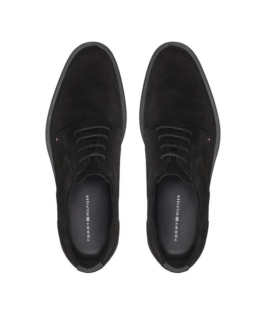 Tommy Hilfiger Halbschuhe Core Hilfiger Textured Sde Shoe Fm0Fm04991 in Black für Herren