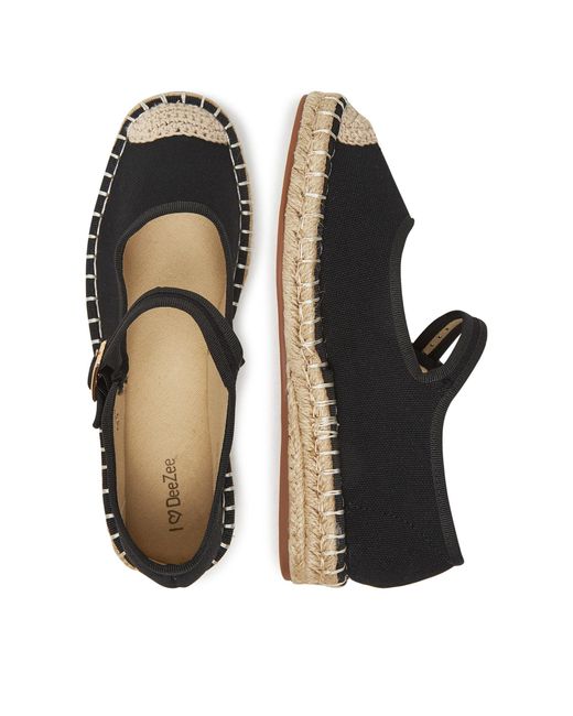 DeeZee Black Espadrilles Q88-512-1