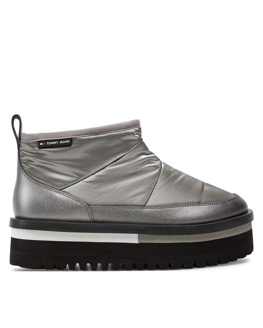 Tommy Hilfiger Gray Schneeschuhe Tjw Nylon Flatform Boot Wl En0En02689
