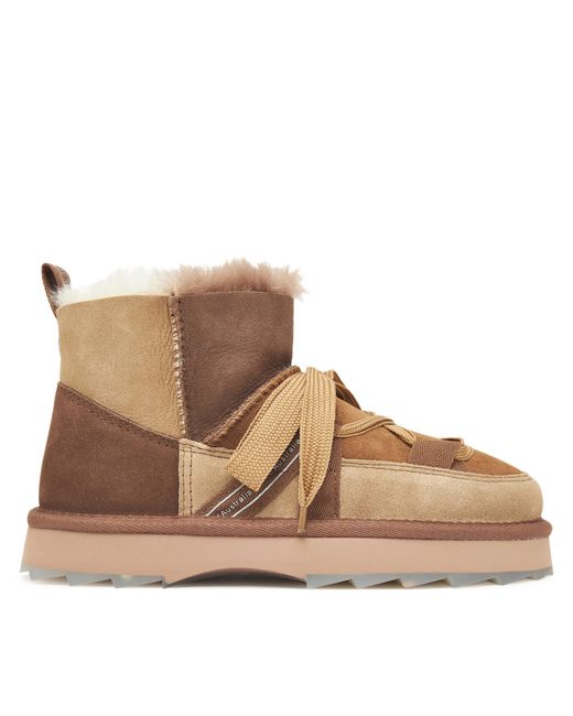 EMU Brown Schneeschuhe Blurred Micro Patchwork W13195