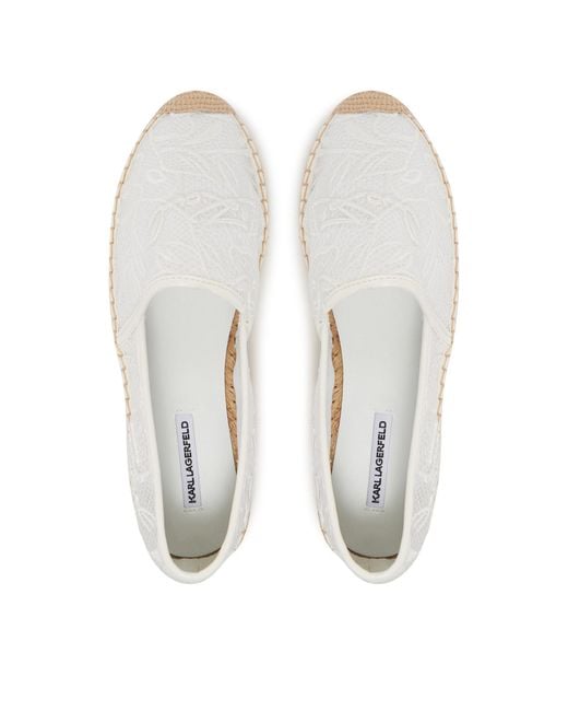 Karl Lagerfeld White Espadrilles Kamini Kl80121A