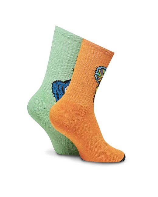 Volcom Green 4Er-Set Hohe -Socken Fa Bob Mollena D6312506