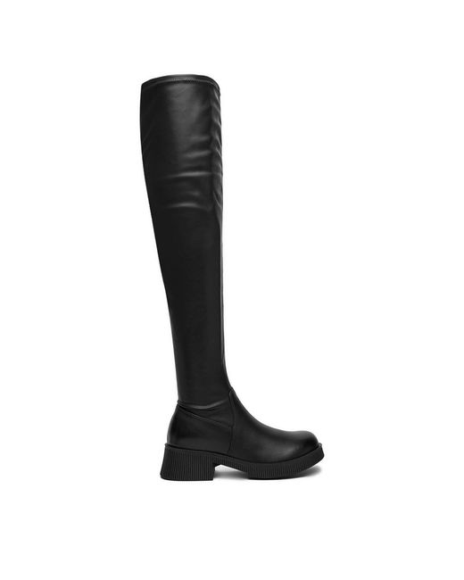 DeeZee Black Overknees Tya81-J218