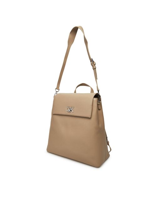 Calvin Klein Natural Rucksack Ck Flap Backpack With Conv Strap K60K613038
