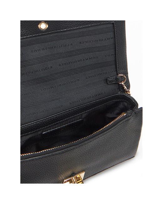 Tommy Hilfiger Black Handtasche Th Her Flap W/Chain Aw0Aw17403