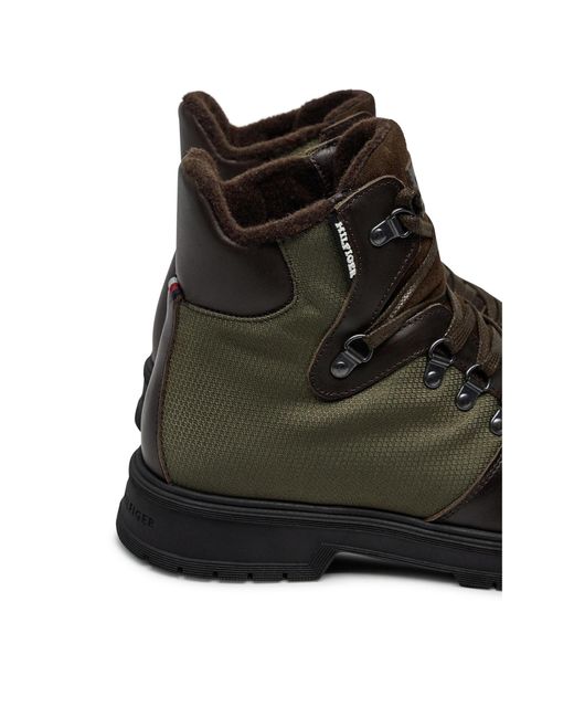 Tommy Hilfiger Schnürschuhe Hilfiger Warm Cordura Mix Boot Fm0Fm05180 in Brown für Herren