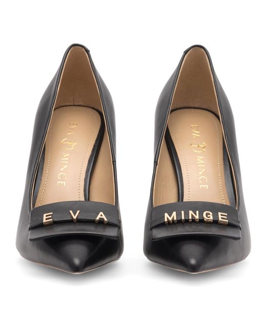 EVA MINGE Blue High heels konstanca-1013 black