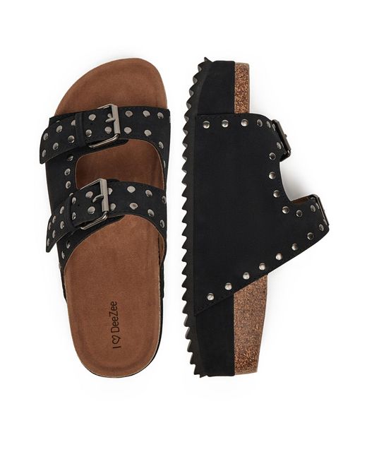 DeeZee Black Pantoletten Lb-P1685
