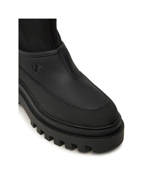 Calvin Klein Black Gummistiefel Flatform Rainboot Low Mg R Yw0Yw01560