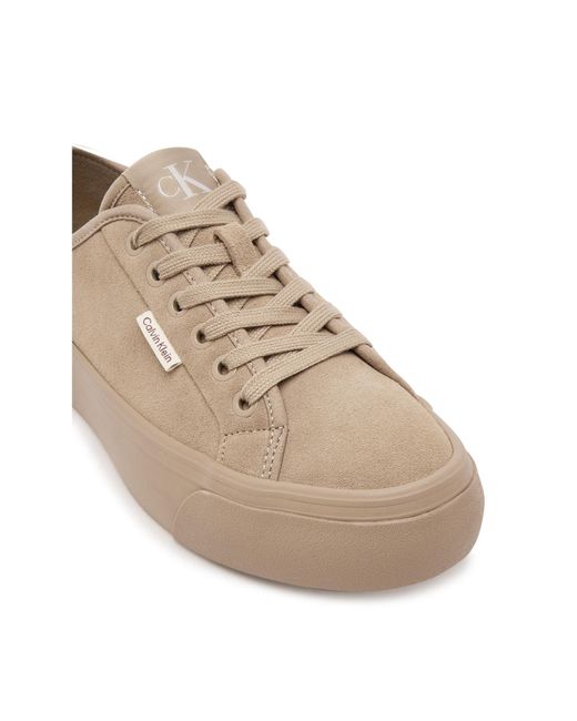 Calvin Klein Brown Sneakers Vulc Flatf Lace Up Sue/Wl Ck Yw0Yw02000