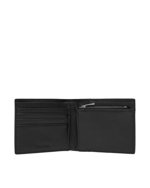 Calvin Klein Kreditkartenetui Embossed Emblem Billfold W/ Coin Lv04D1129G in Black für Herren
