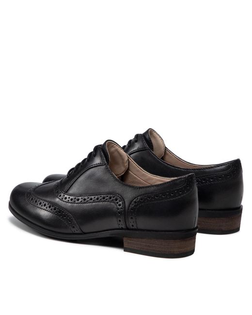 Clarks Black Oxford Schuhe Hamble Oak 203467134 Leather