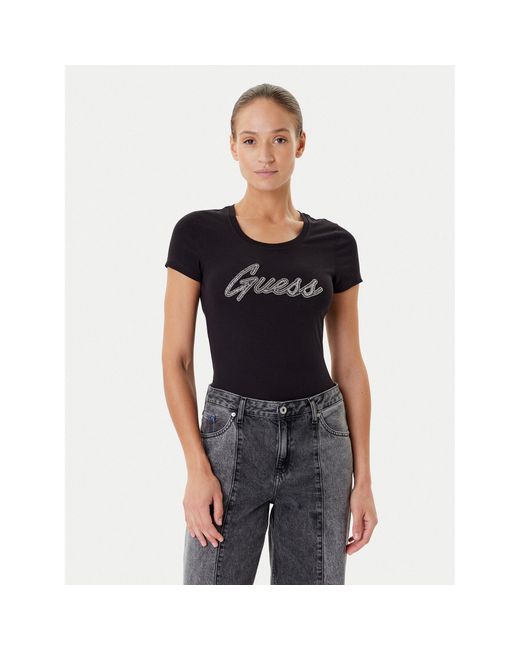 Guess Black T-Shirt W5Yi16 J1314 Regular Fit