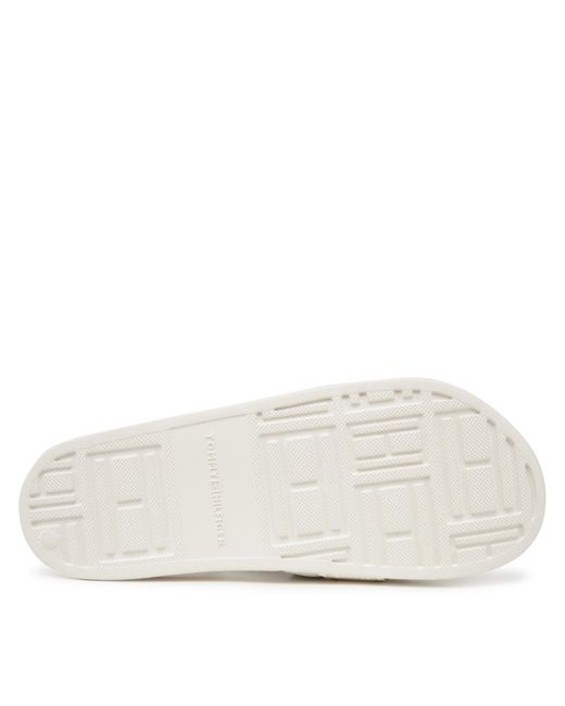 Tommy Hilfiger White Pantoletten Hilfiger Poolside With Webbing Fw0Fw08529