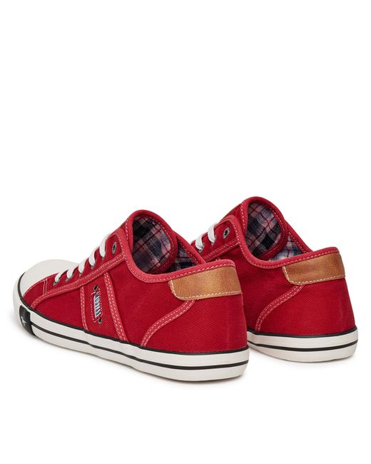 Mustang Sneakers Aus Stoff 4058-310 in Red für Herren