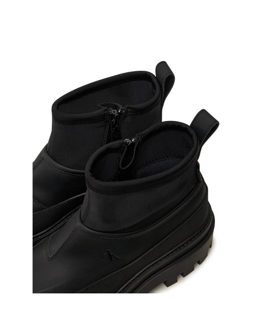 Calvin Klein Black Gummistiefel Flatform Rainboot Low Mg R Yw0Yw01560