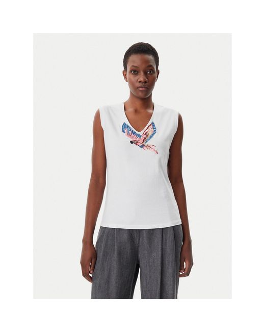 Lola Casademunt White Top Ms2515019 Regular Fit