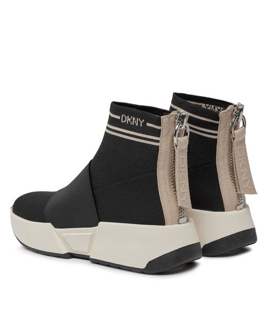 DKNY Black Sneakers Marini K1402637 Blk/Hmtpn Chno 9
