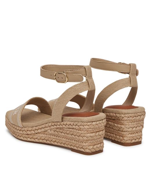 Tommy Hilfiger Natural Espadrilles Espad Mid Wedge Fw0Fw08805