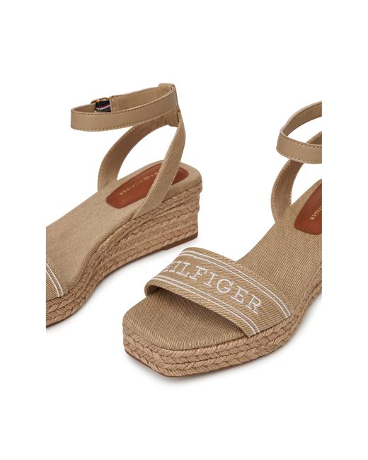 Tommy Hilfiger Natural Espadrilles Espad Mid Wedge Fw0Fw08805