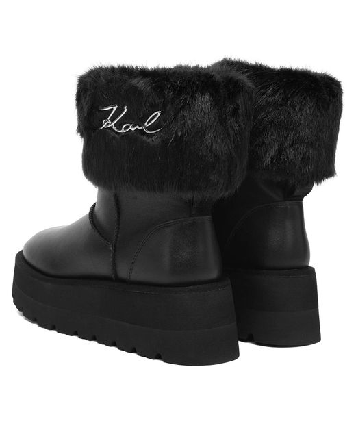 Karl Lagerfeld Black Schneeschuhe Kl48655