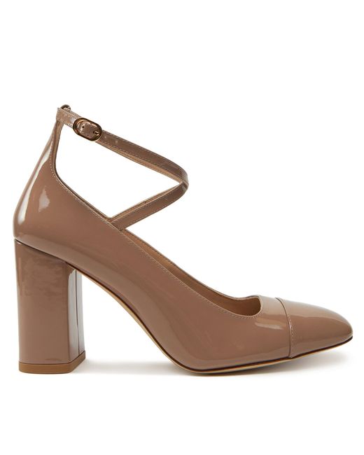 Stuart Weitzman Brown Pumps Eden Strap 85 Sk086