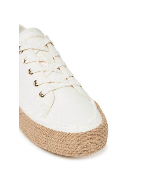 Tommy Hilfiger White Espadrilles Vulc Espadrille Sneaker Fw0Fw08404
